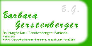 barbara gerstenberger business card